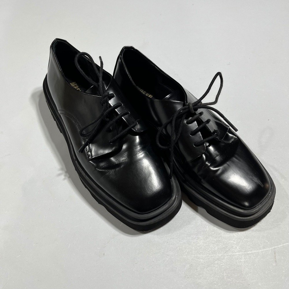 Maeve Anthropologie Platform Oxfords Square Toe Lace Up Derby Loafers Size 7
